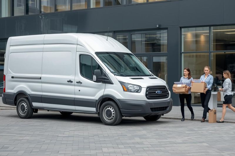 Przeprowadzka biura z użyciem busa dostawczego – wynajem busa w Libiążu do transportu sprzętu i dokumentów firmowych